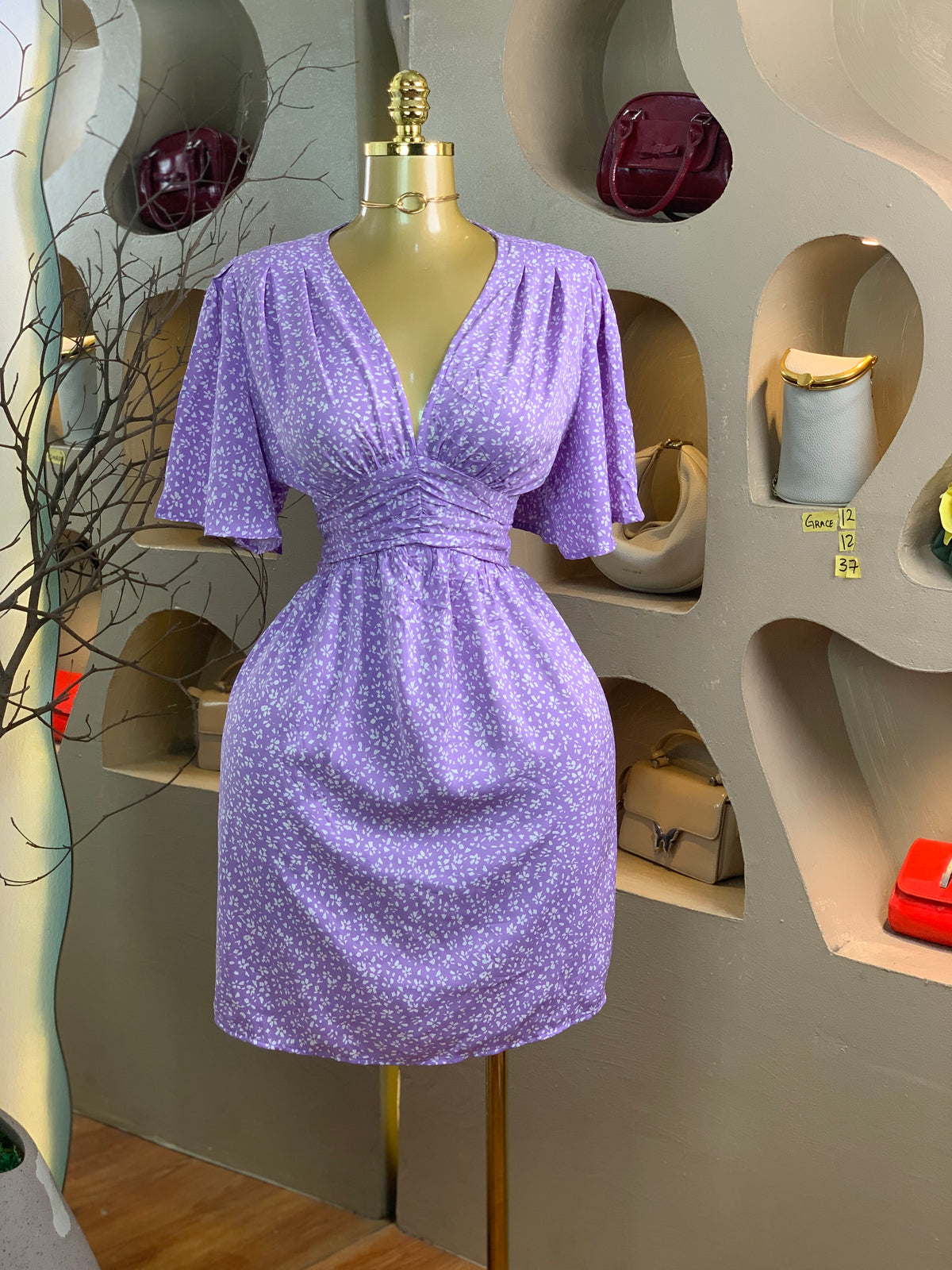 GRACE12 SIZE12 Length37 purple dress