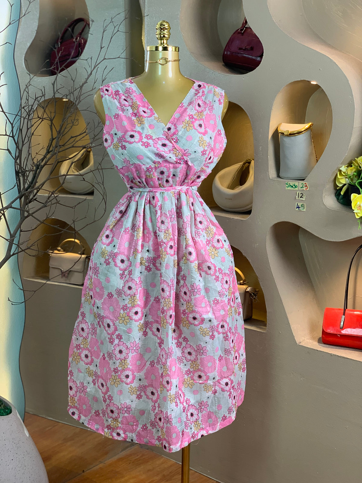 SHAYO23 SIZE12 Length45 pink dress
