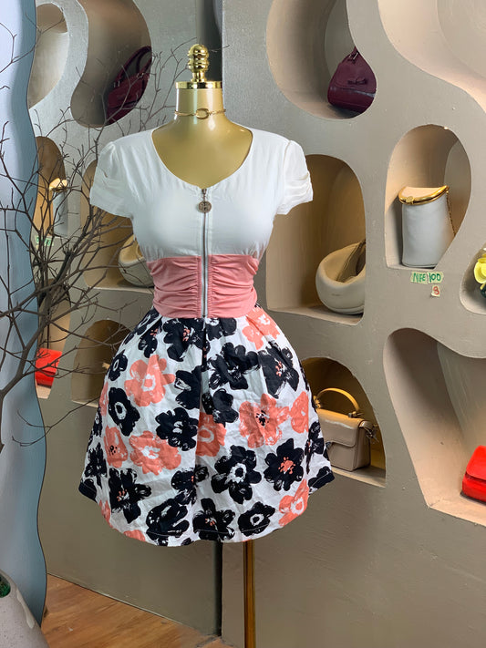 NIFE100 SIZE8 white floraldress