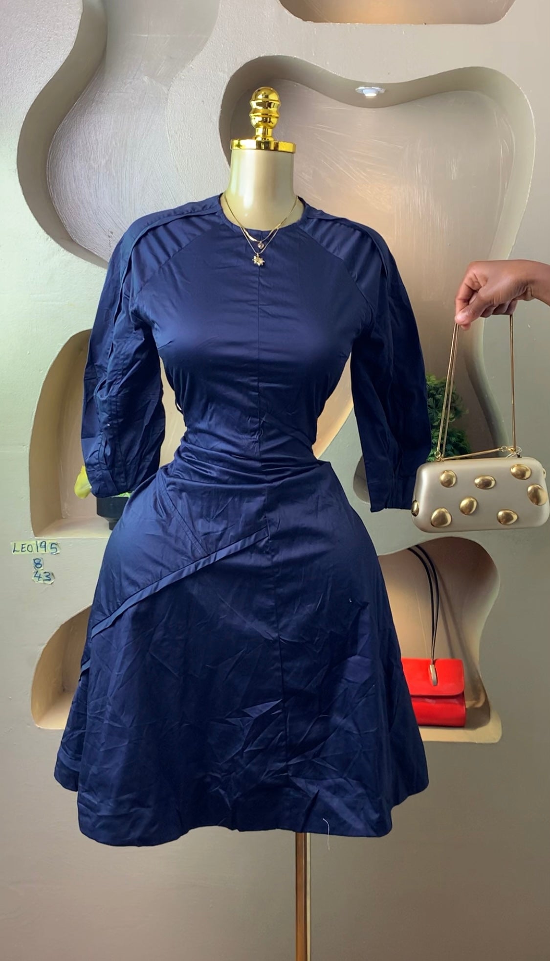 LEO195 BLUE DRESS SIZE8 Length43