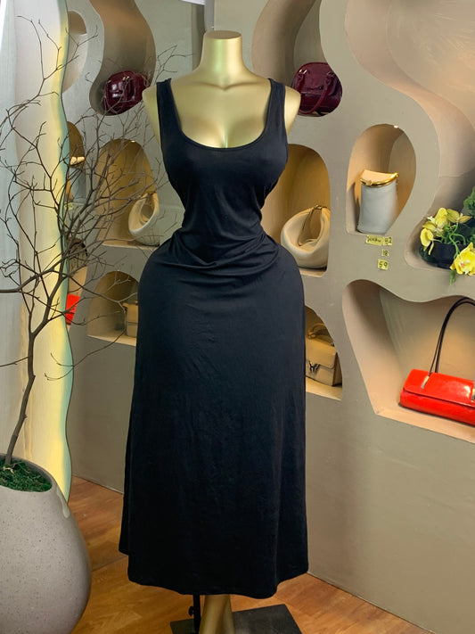 WALK-IN82 SIZE18 Length59 black dress