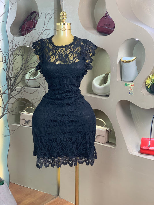 DESSY40 SIZE10 Length40 black dress