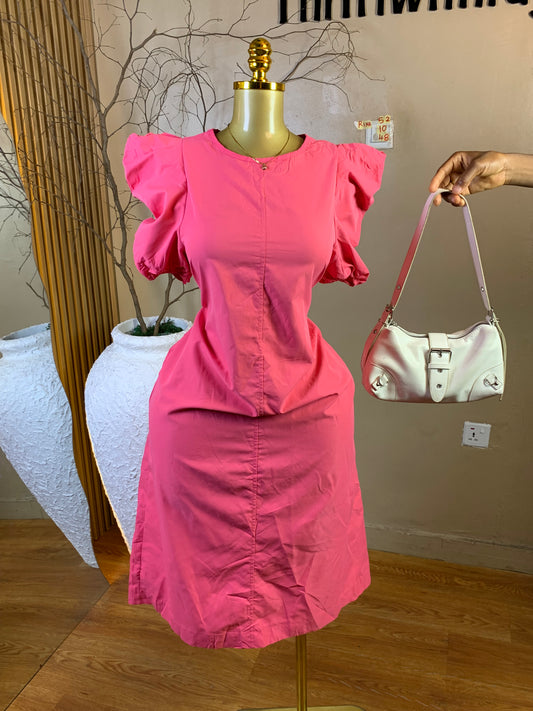 RINA52 SIZE10 Length48 pink dress