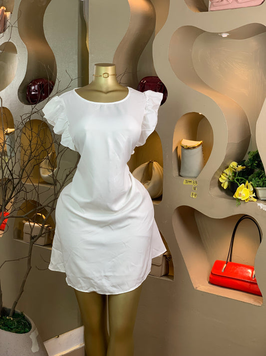 TEMMY33 SIZE18 Length39 white dress