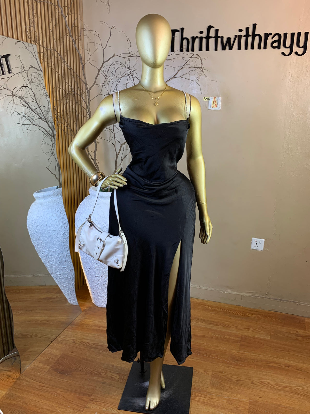 SADE5 SIZE12 Length58 black dress