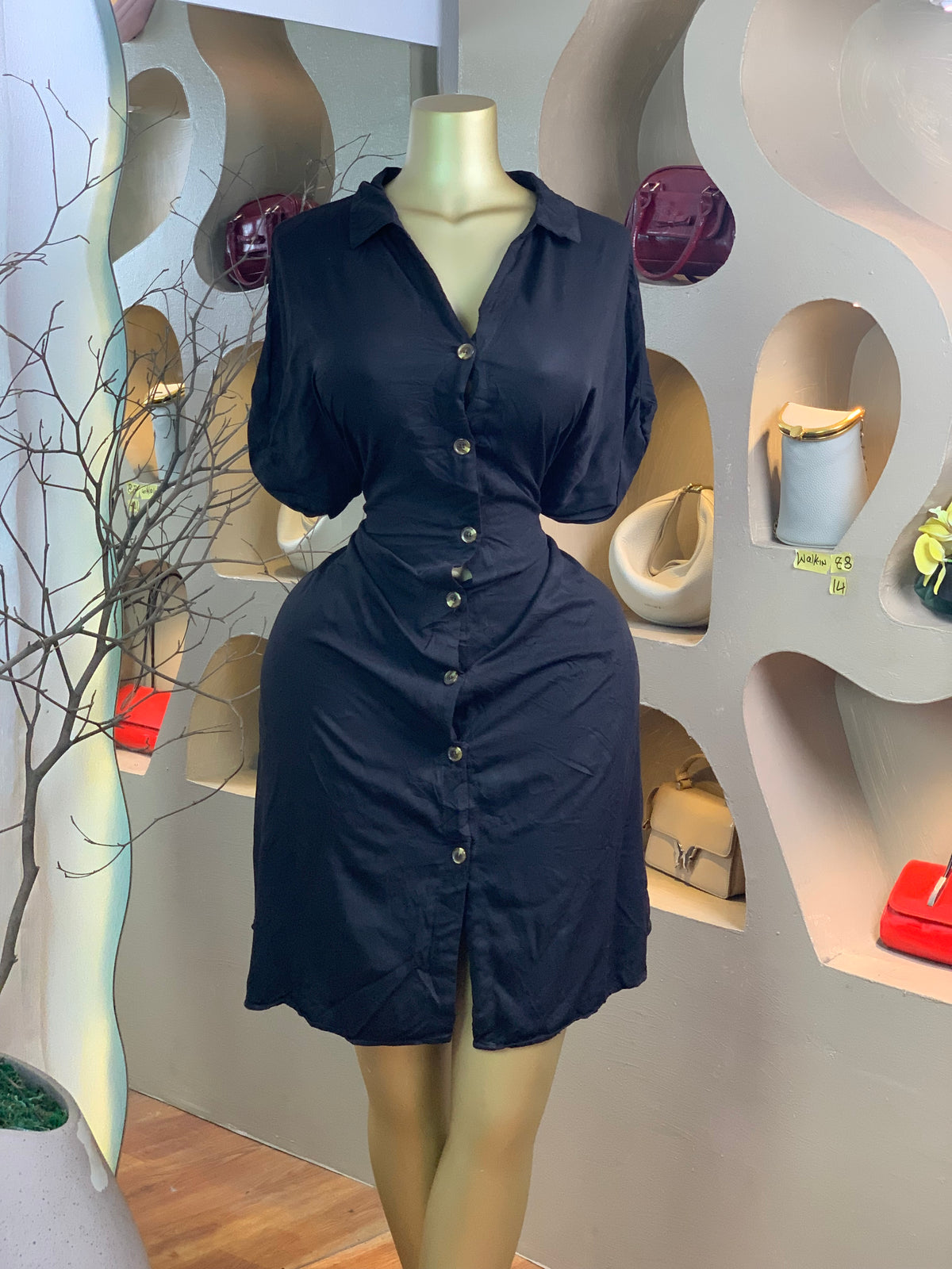 WALK-IN88 SIZE14 black dress
