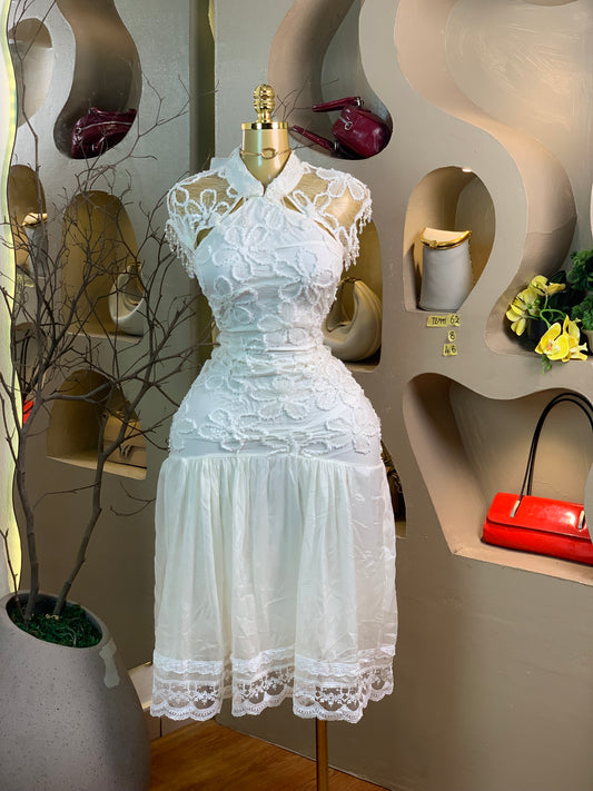 TEMMY62 SIZE8 Length46 white dress