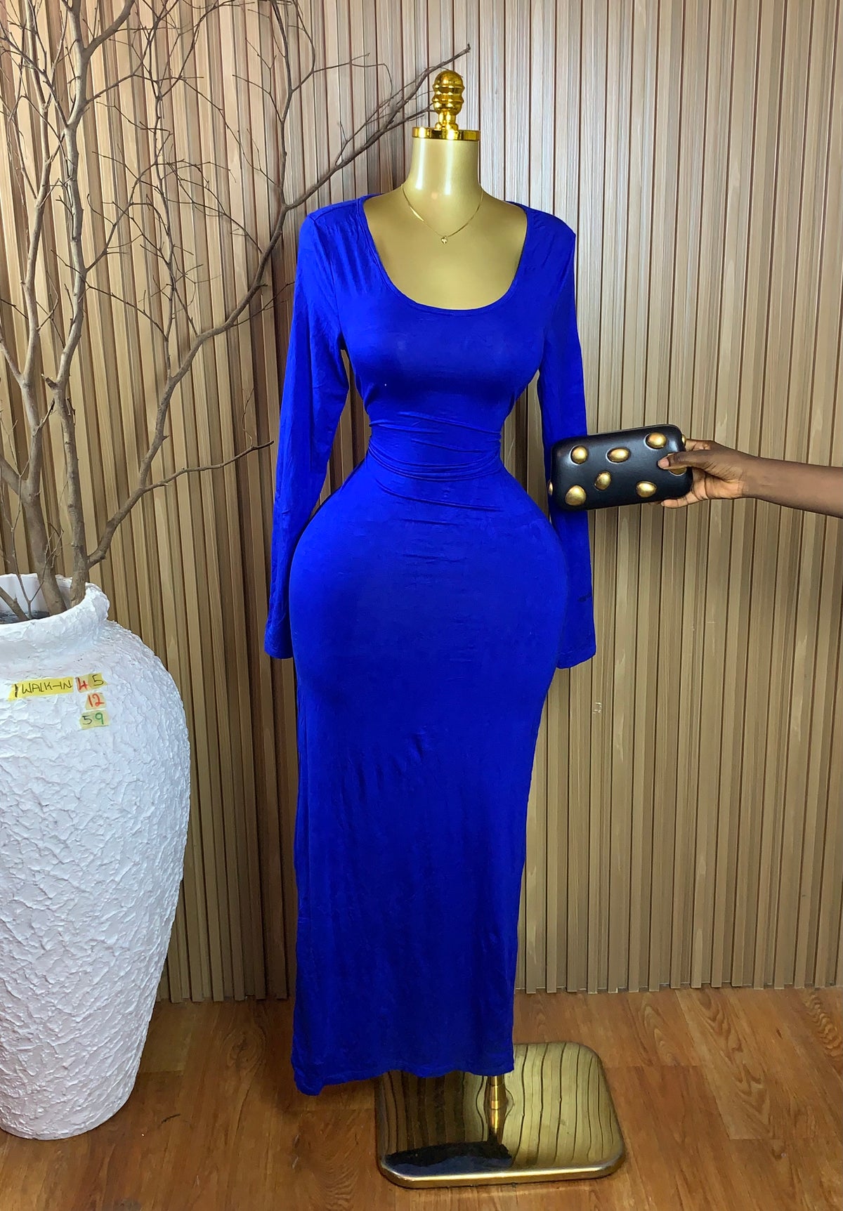 1WALK-IN45 SIZE12 Length59 Blue dress