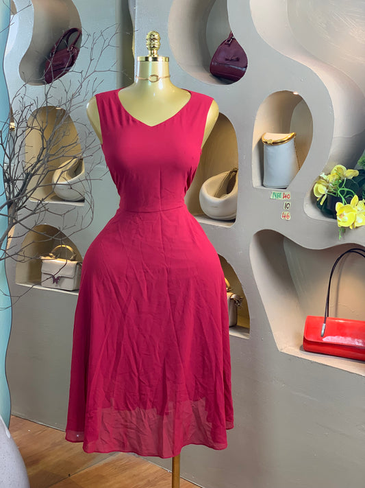 NIFE40 SIZE10 Length46 red dress