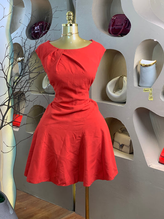 GRACE9 SIZE10 Length39 red dress