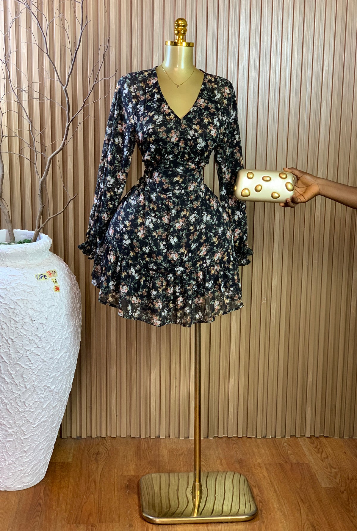 OPE74 SIZE10 Length34 floral dress