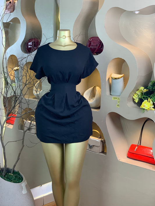 TEMMY31 SIZE10 Length35 black dress