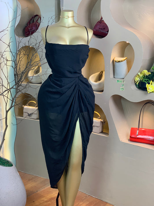 DESSY12 SIZE12 Length53 black dress