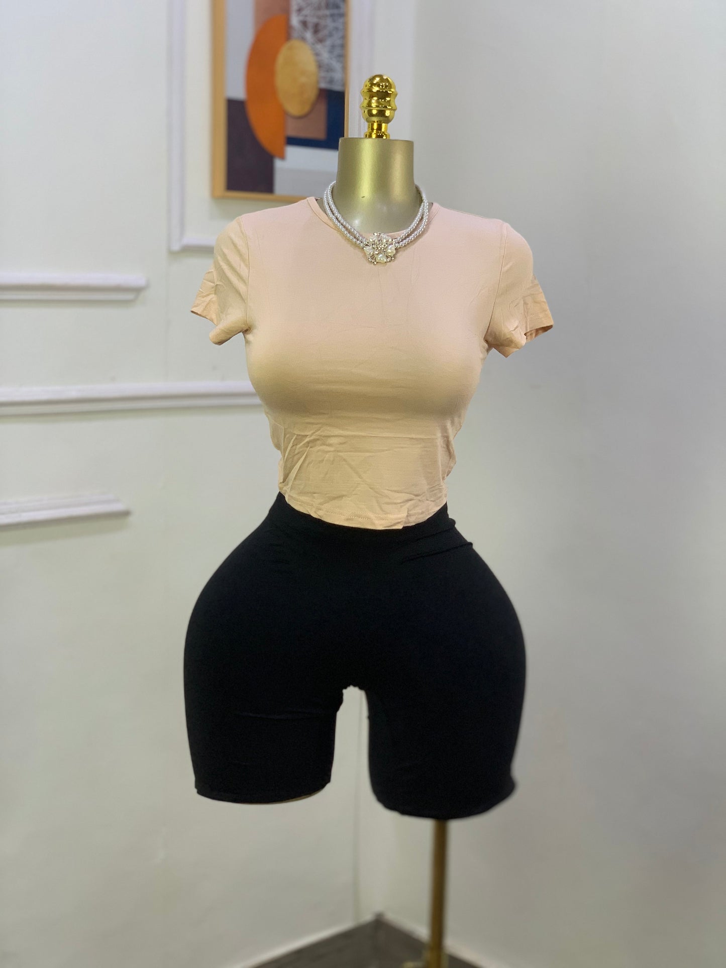 BRAND NEW CROP TOP (nude) size 6-10