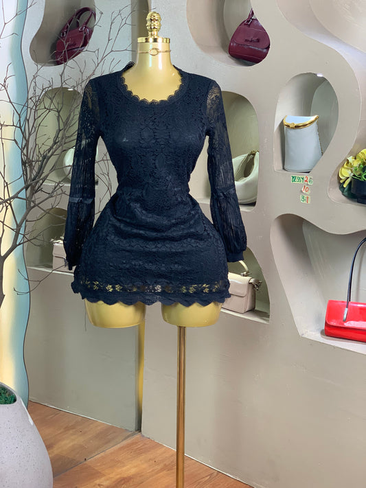 DESSY26 SIZE10 Length31 black dress