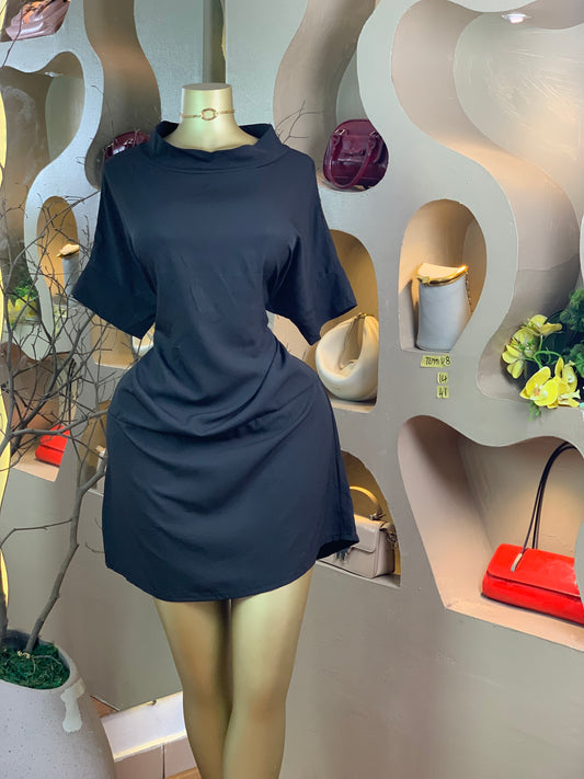 TEMMY48 SIZE14 Length41 black dress