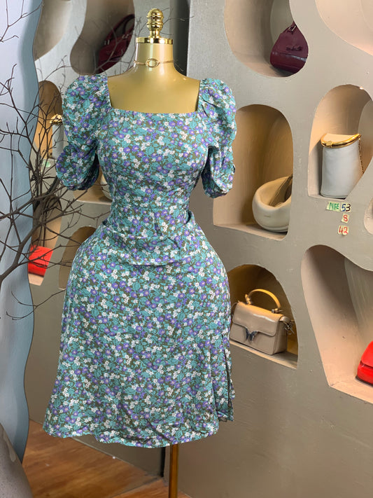 NIFE53 SIZE8 Length42 floral dress