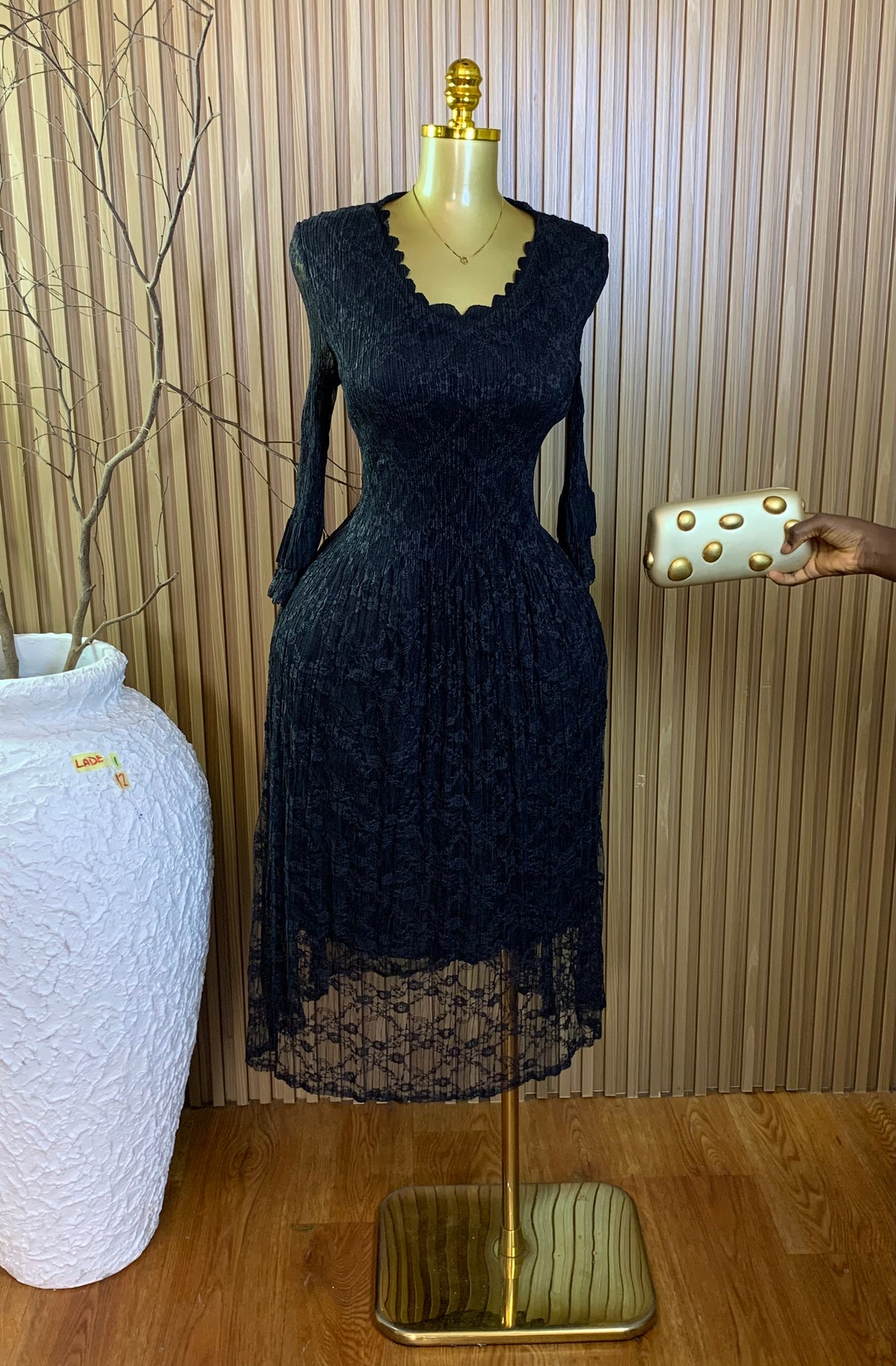 LADE1 SIZE12 Length47 black dress