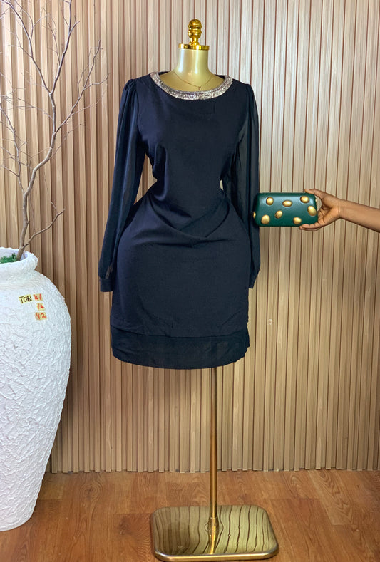 TOBI41 SIZE14 Length42 black dress