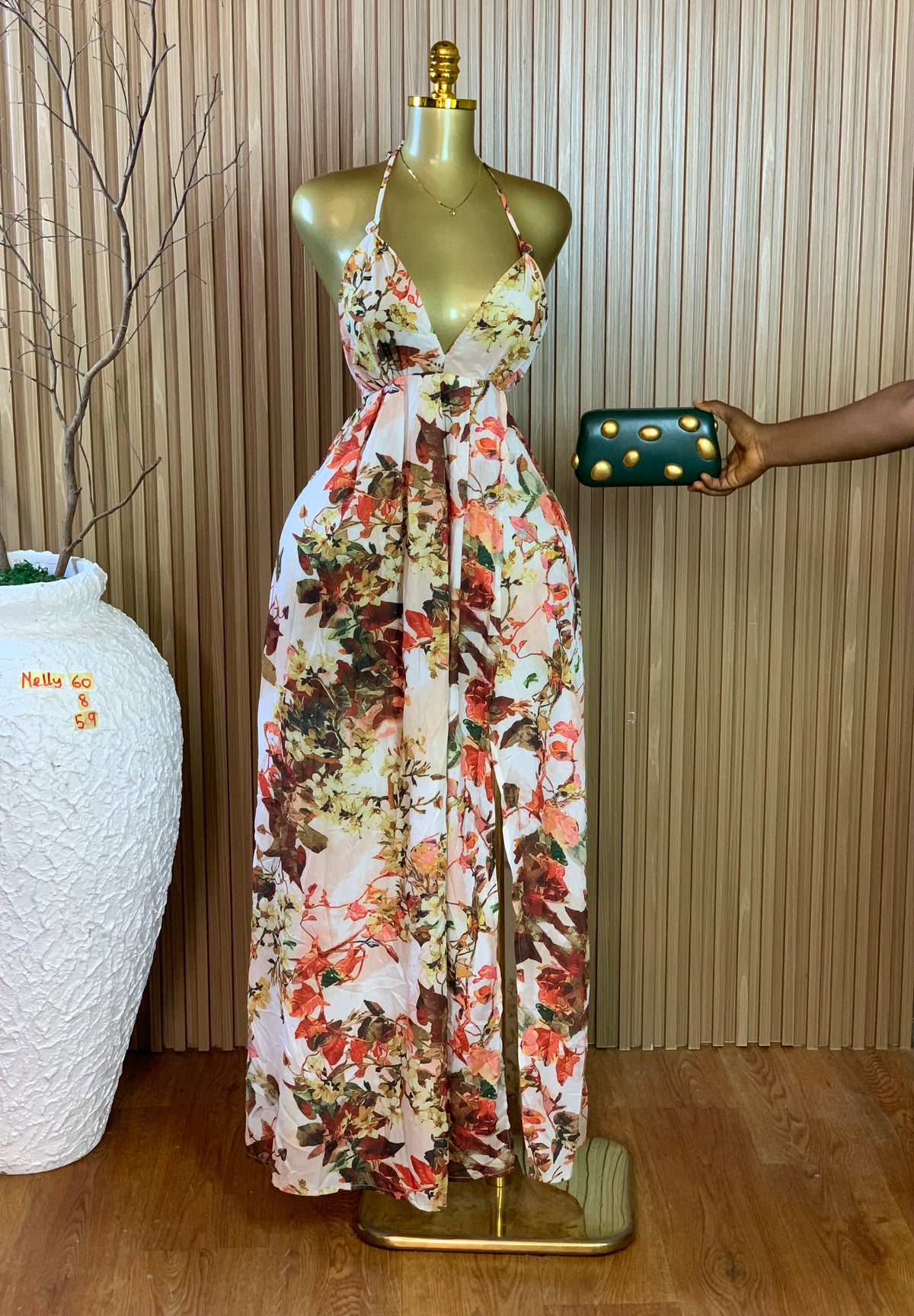 NELLY60 SIZE8 Length59 Floral dress