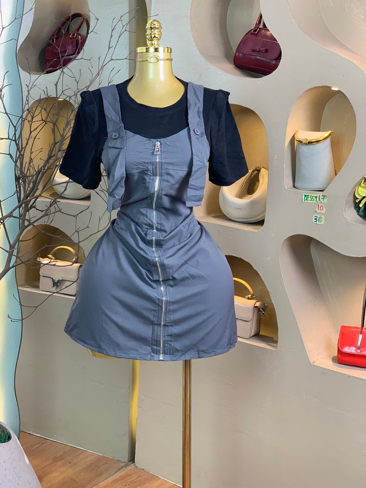 DESSY17 SIZE10 Length36 slate grey