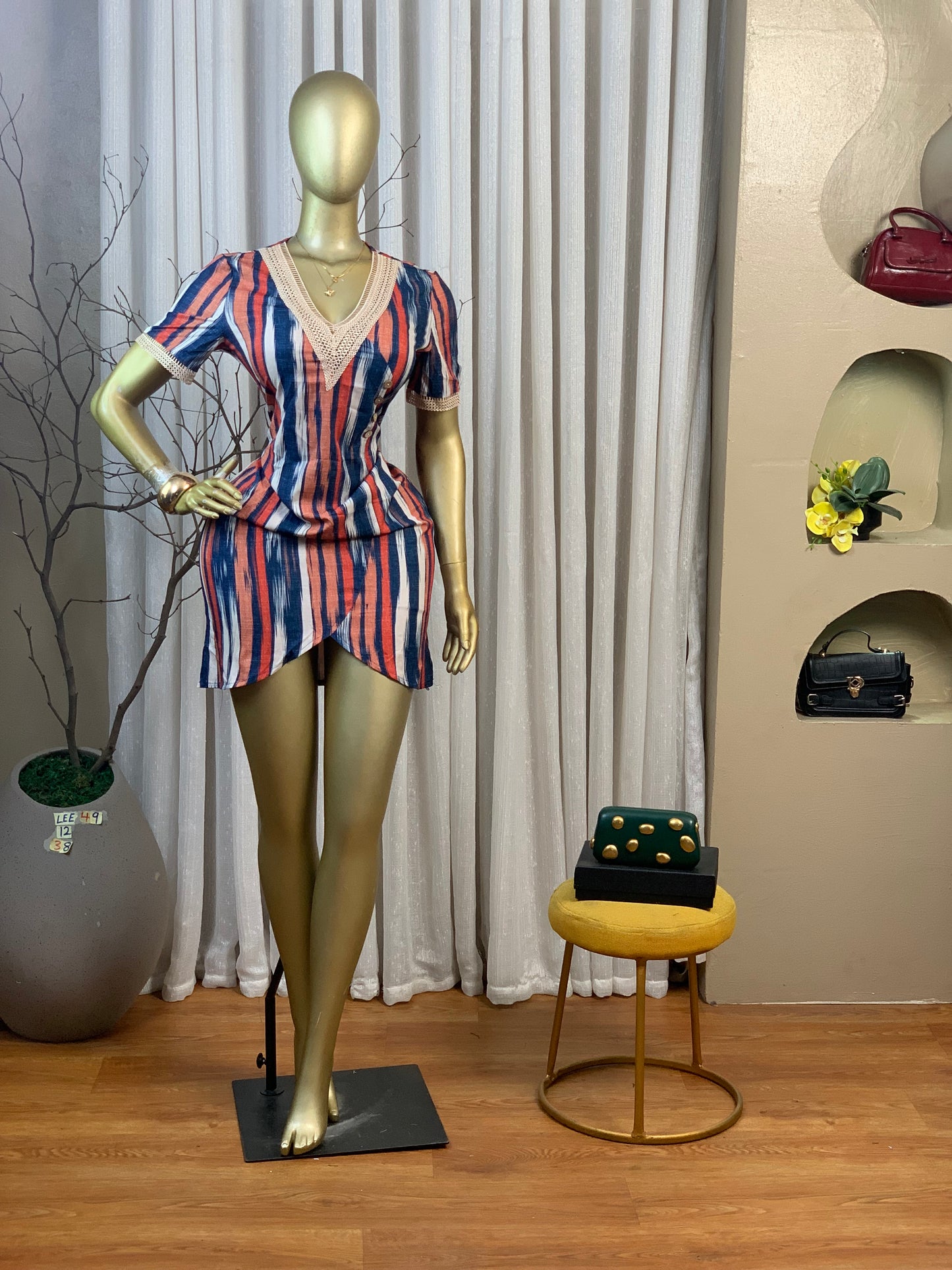 LEE49 SIZE12 Length38 Multicolor dress