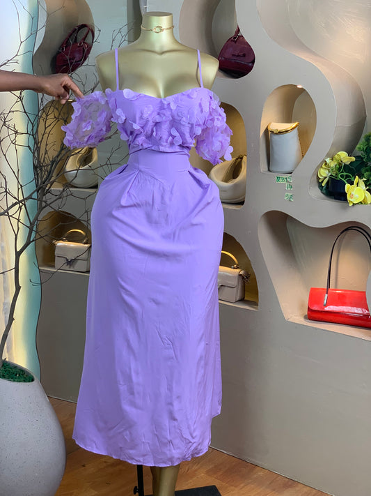 DESSY5 SIZE14 Length58 Purple dress