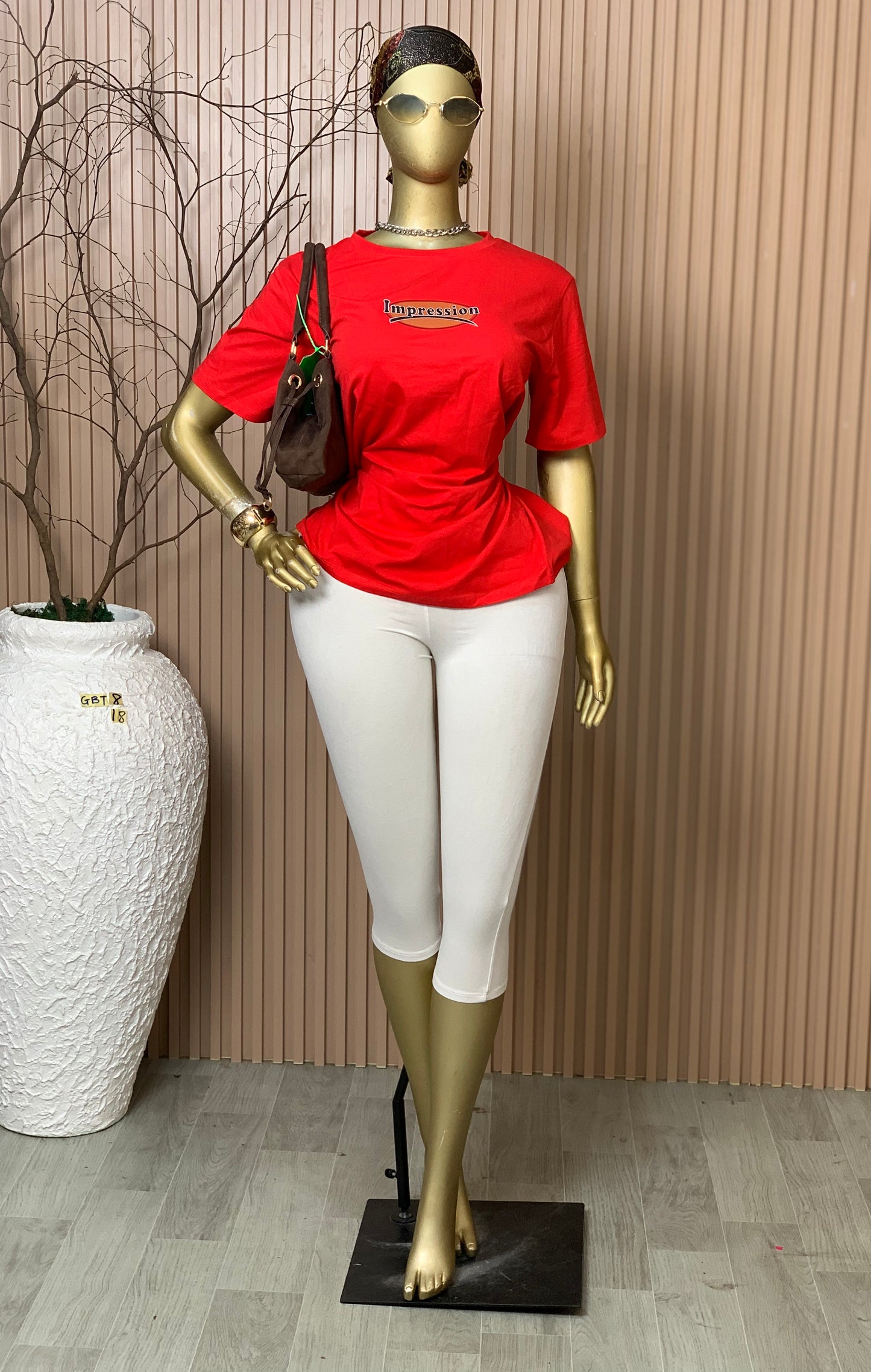 SIZE18 GLAMOUR BASIC TOP8 RED