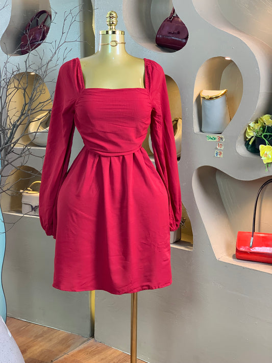 SHAYO38 SIZE10 Length37 red dress