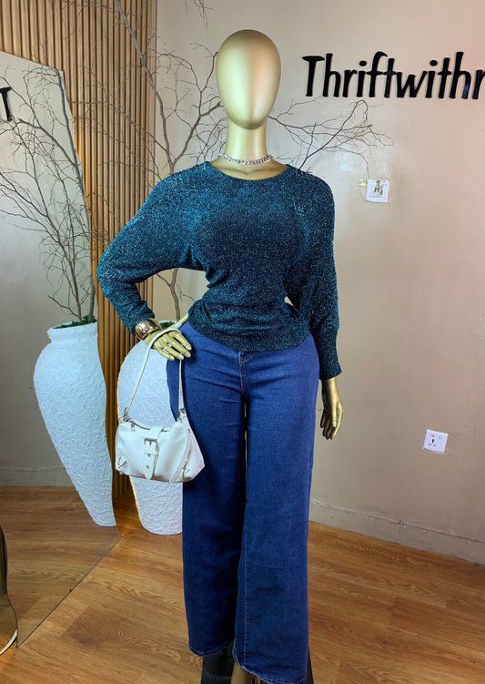 SIZE14 GIRL3 TEAL GREENTOP ONLY