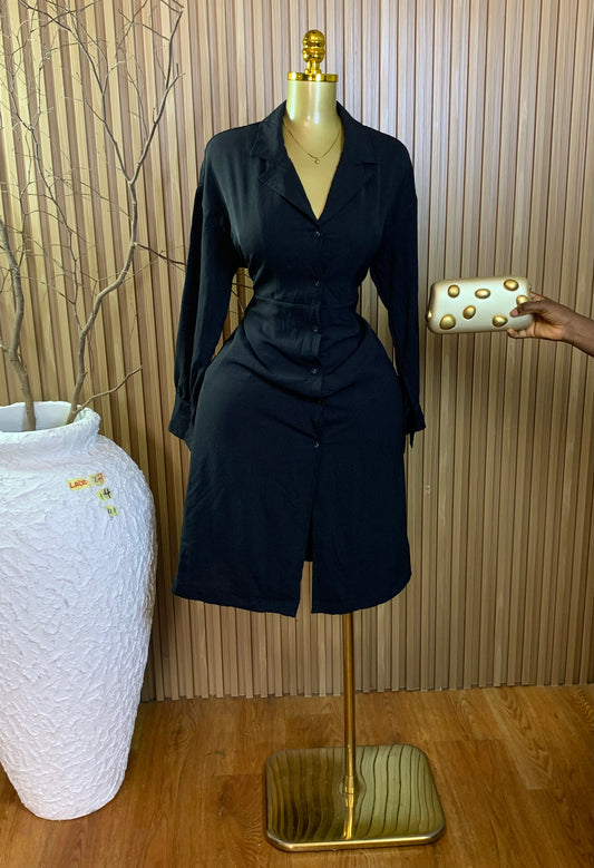 LADE27 SIZE14 Length41 black dress