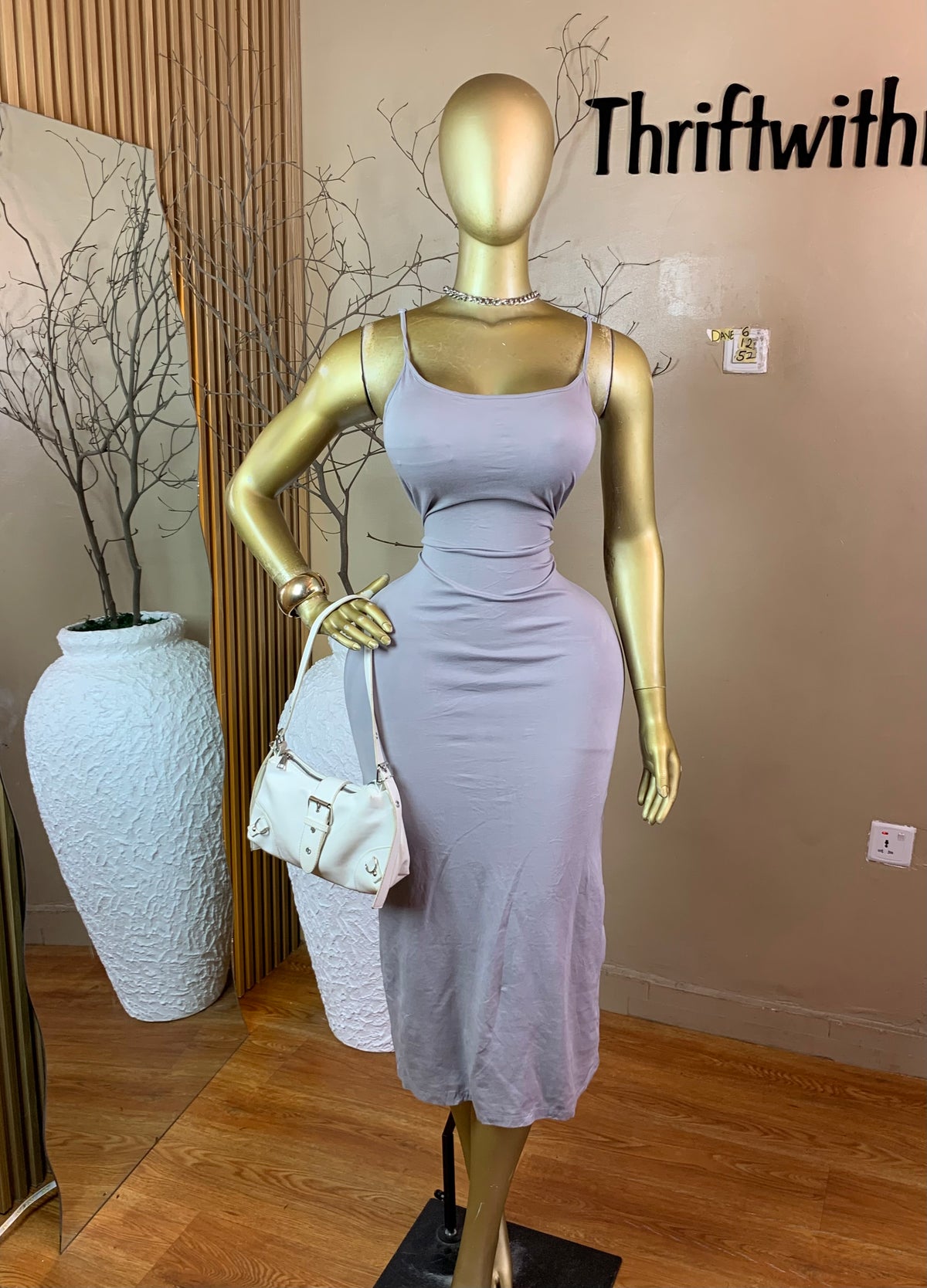 DAVE6 GREY DRESS SIZE12 Length52