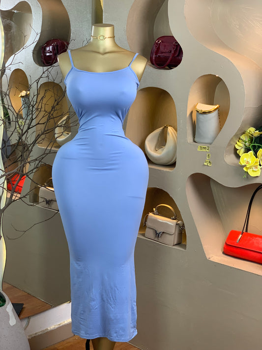 TEMMY2 SIZE8 Length55 Blue dress