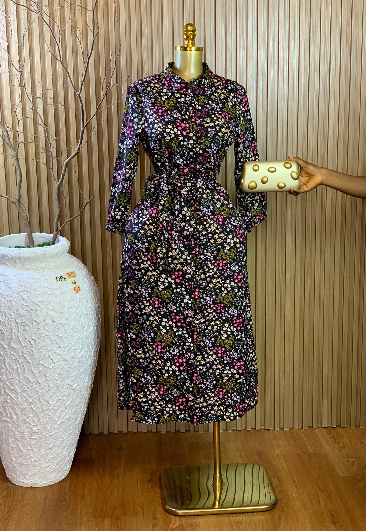 OPE72 SIZE10 Length50 floral dress