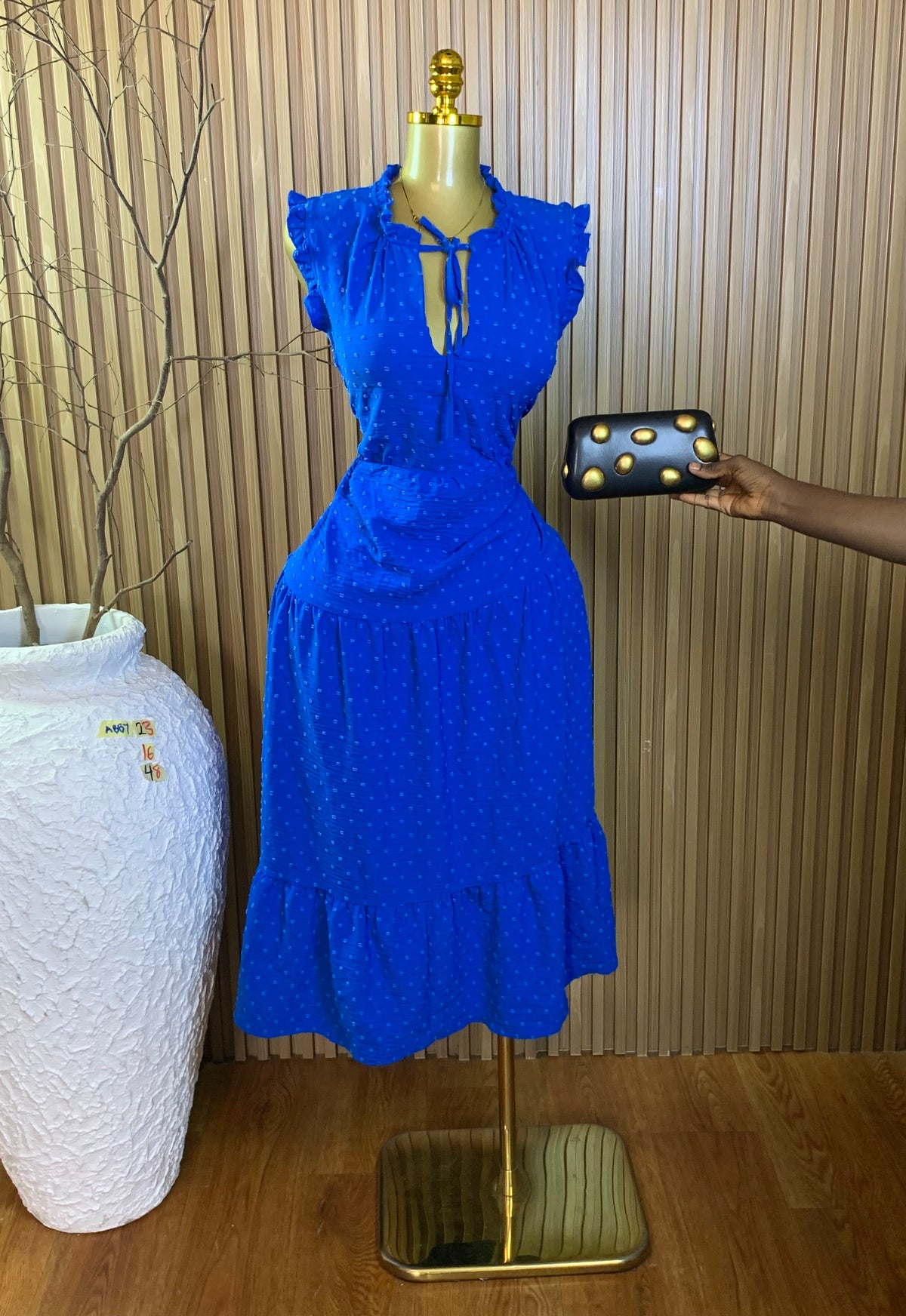 ABBY23 SIZE16 Length48 blue dress