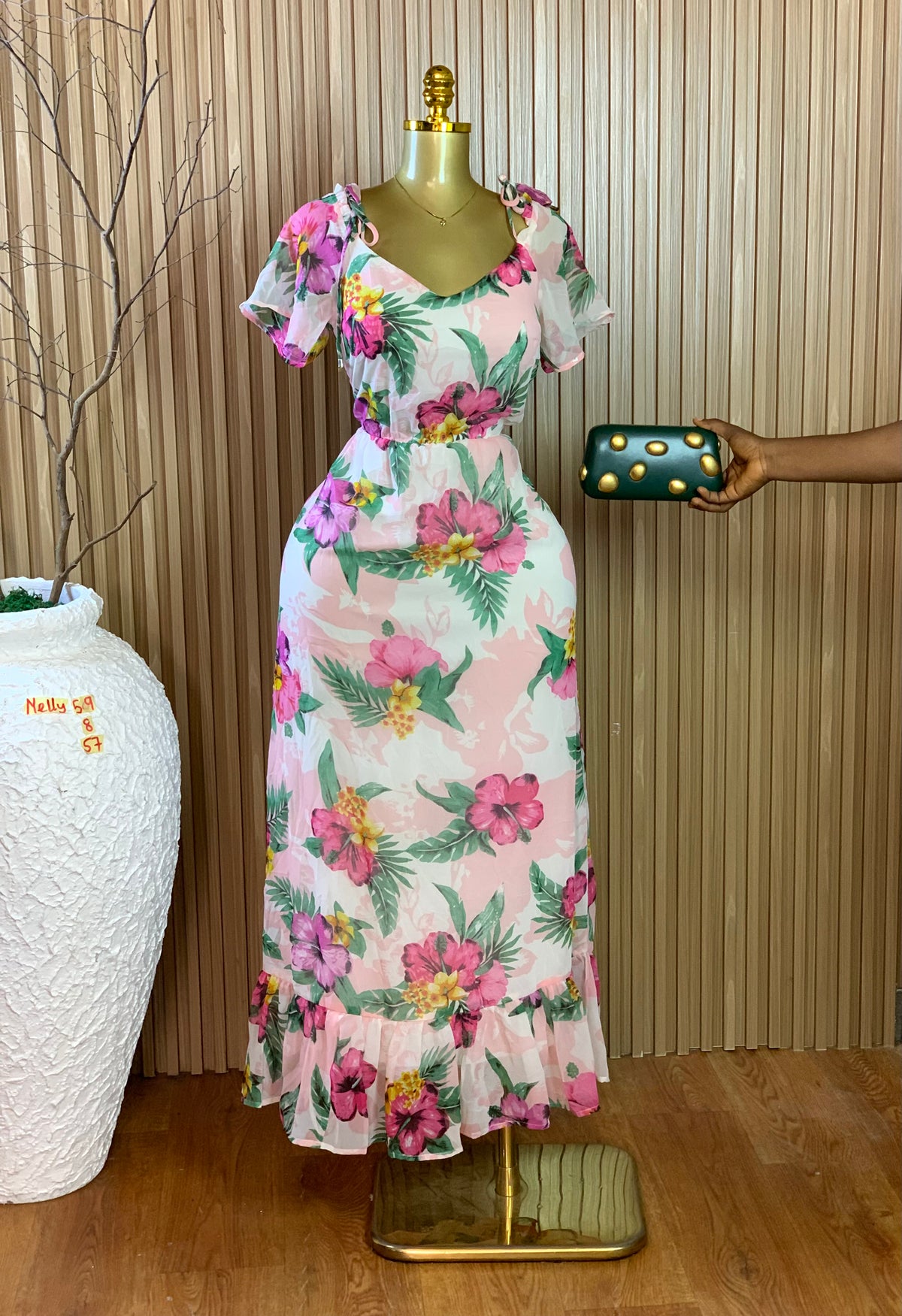 NELLY59 SIZE8 Length57 Floral dress