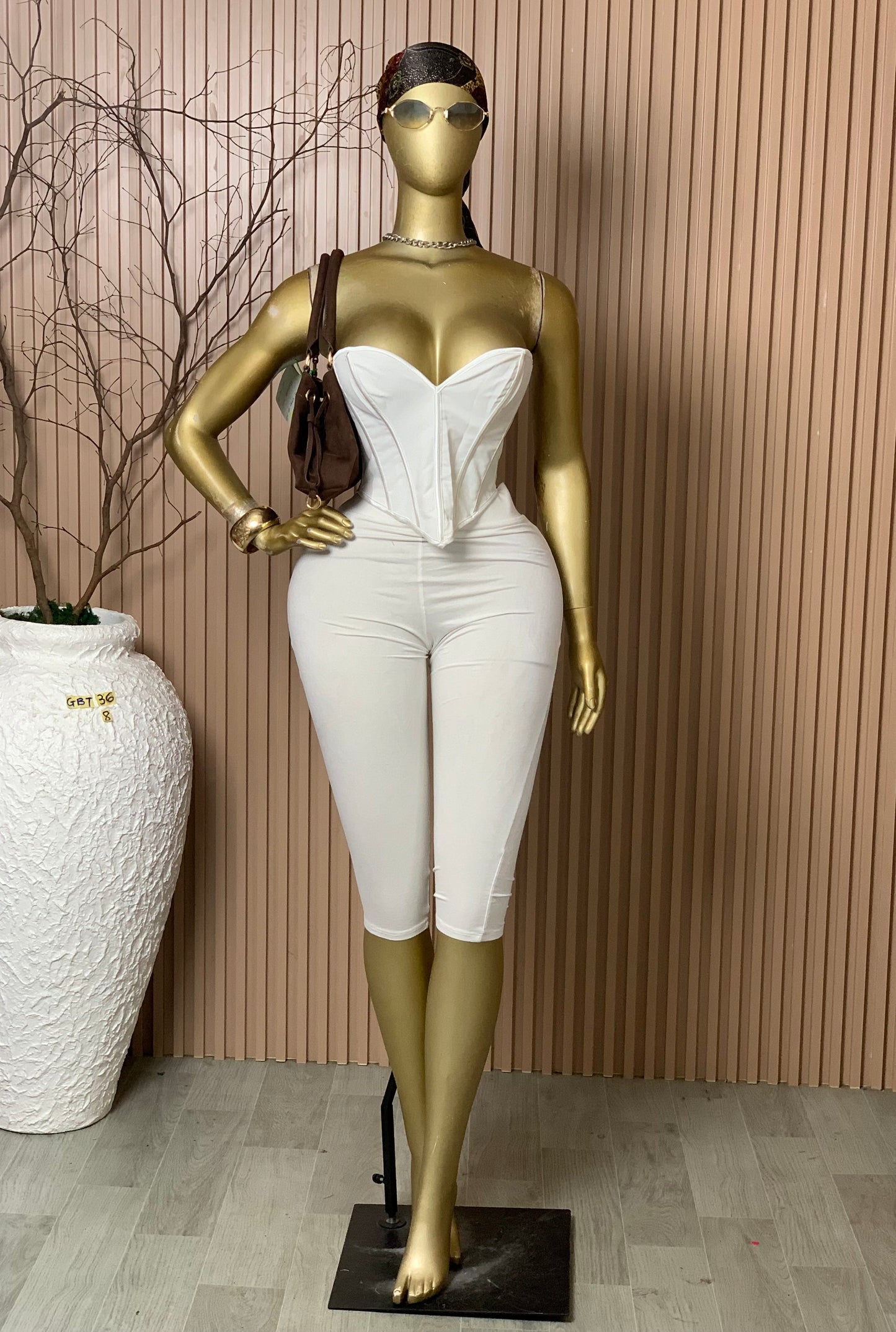 SIZE8 GLAMOUR CORSET36 WHITE