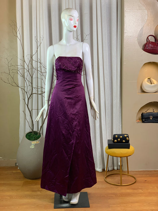 TITI40 SIZE8 Purple DRESS Length55