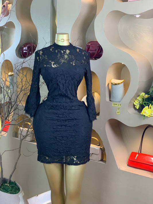 TEMMY39 SIZE10 Length40 black dress