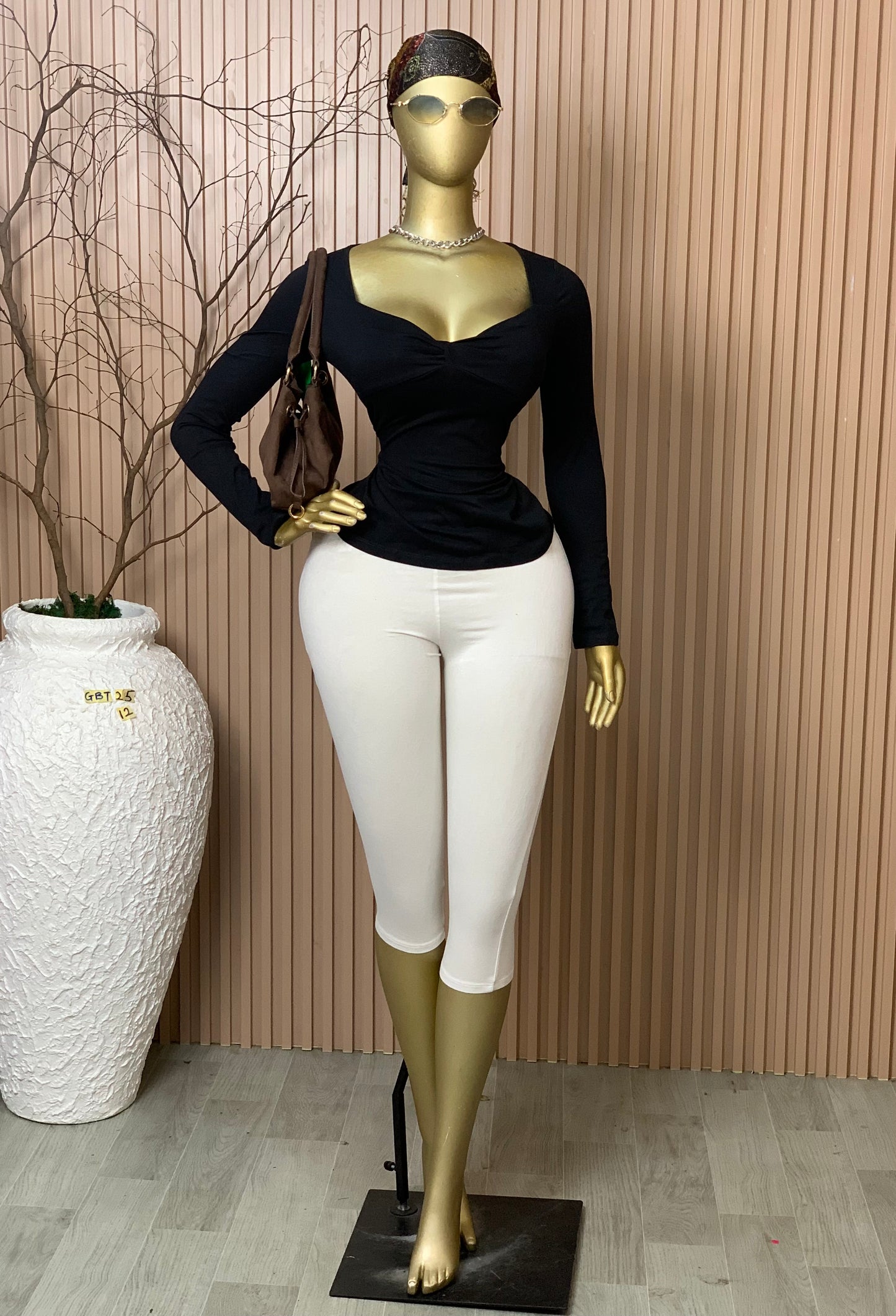 SIZE12 GLAMOUR BASIC TOP25 BLACK