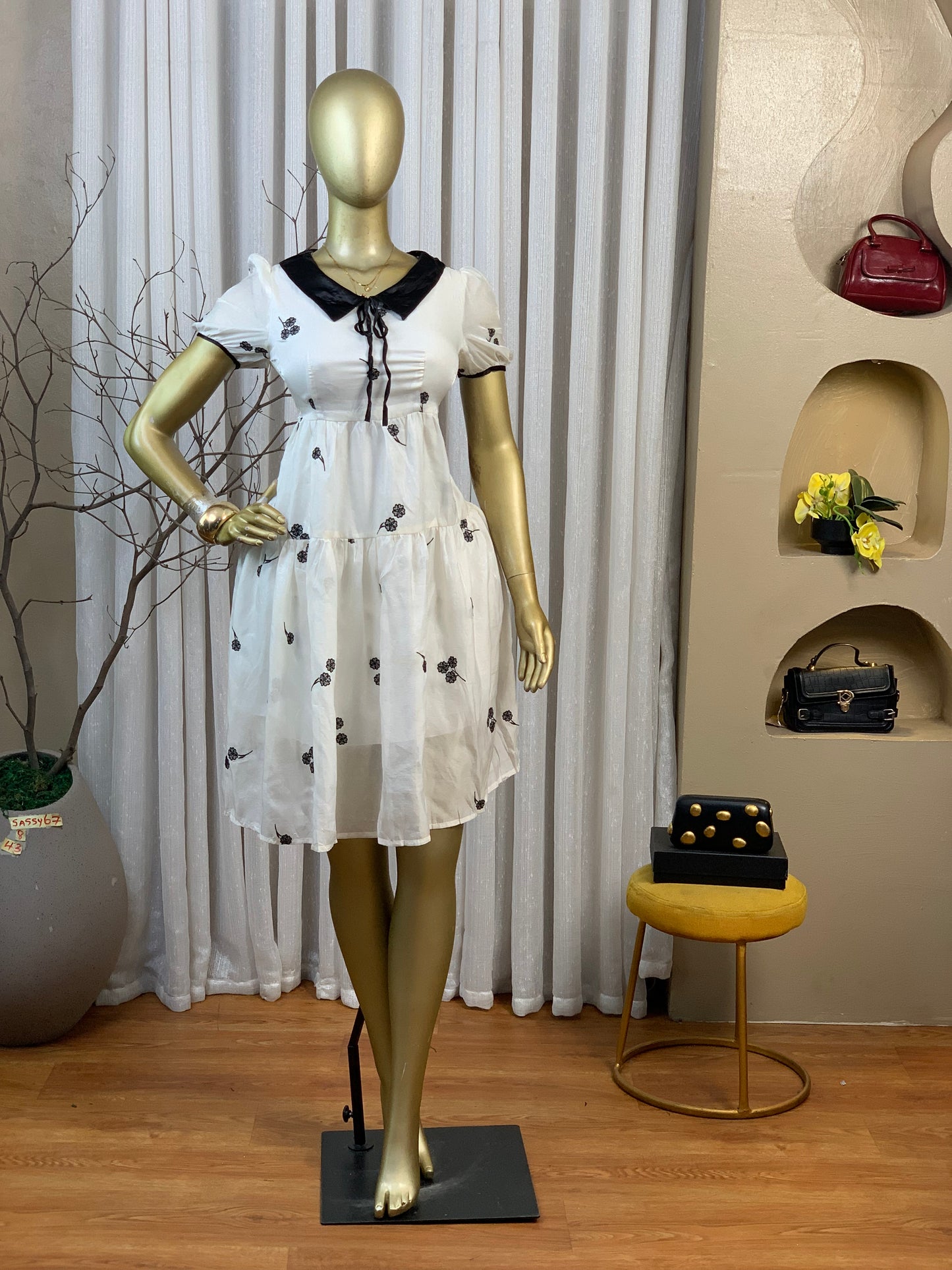SASSY67 SIZE8 Length48 color white&black