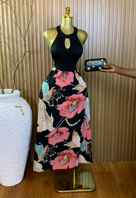 ABBY36 SIZE12 Length56 floral dress