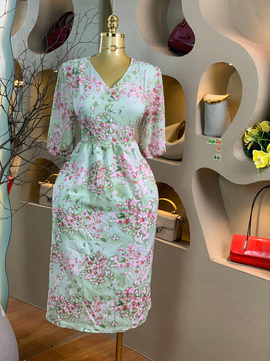 SHAYO40 SIZE14 Length44 floral dress