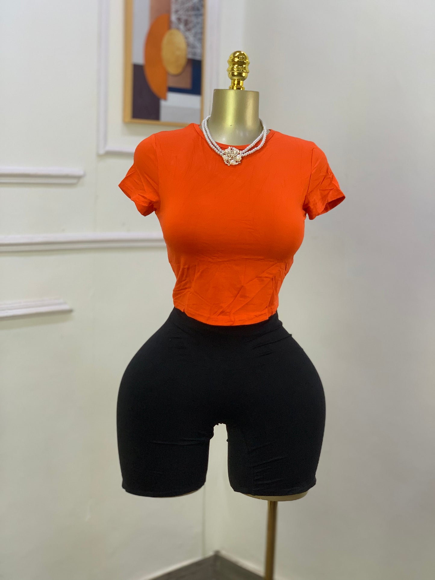 BRAND NEW CROP TOP (orange) size 6-10