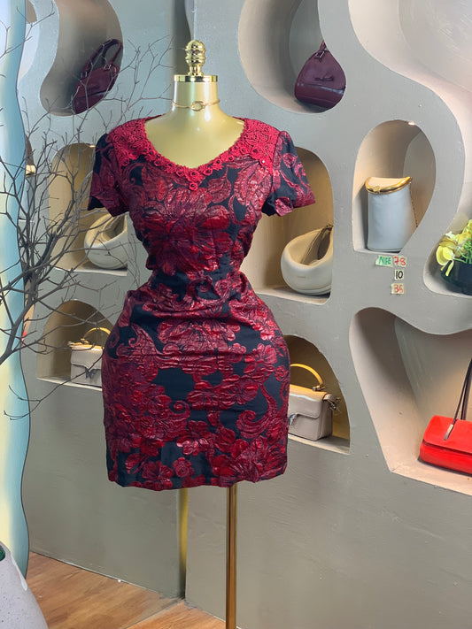NIFE78 SIZE10 Length35 wine dress