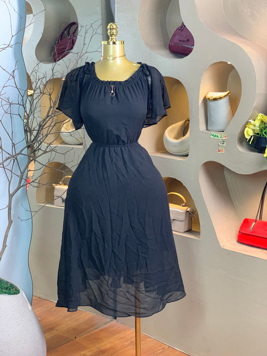 MIRA24 SIZE12 Length46 black dress