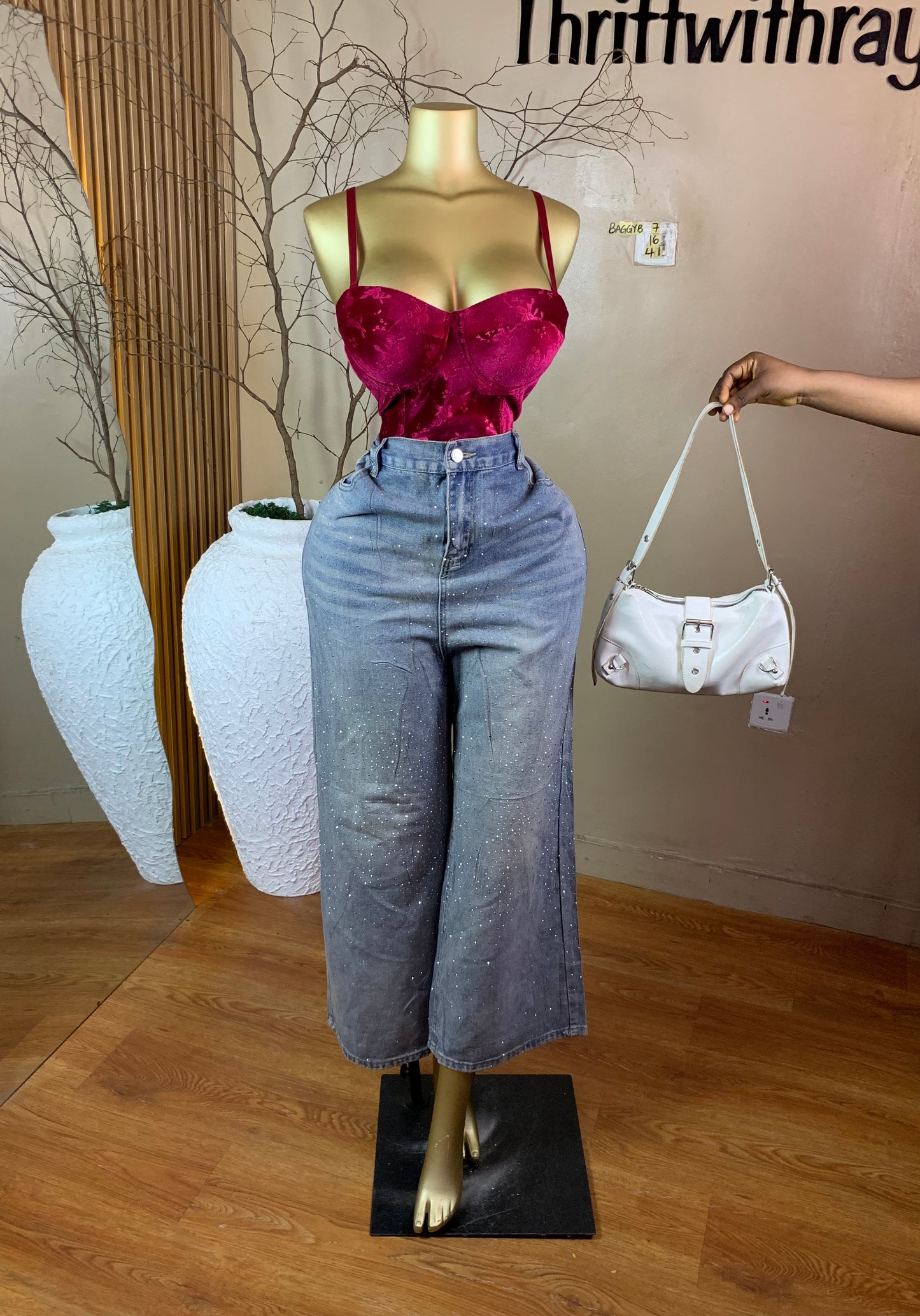 SIZE12&16 BAGGYB7 Length41 Jean only