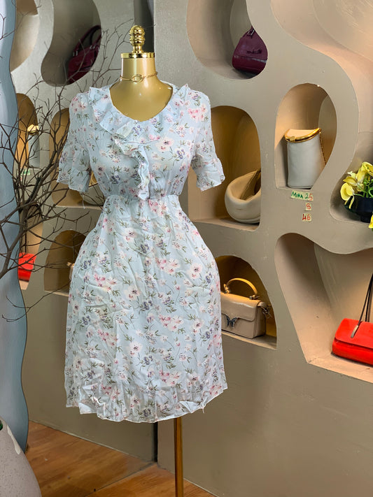 MIRA25 SIZE8 Length46 floral dress