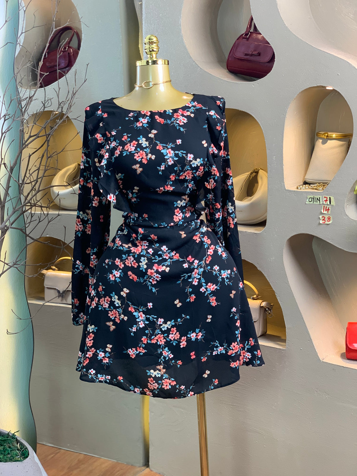OYIN71 SIZE14 Floral DRESS Length38
