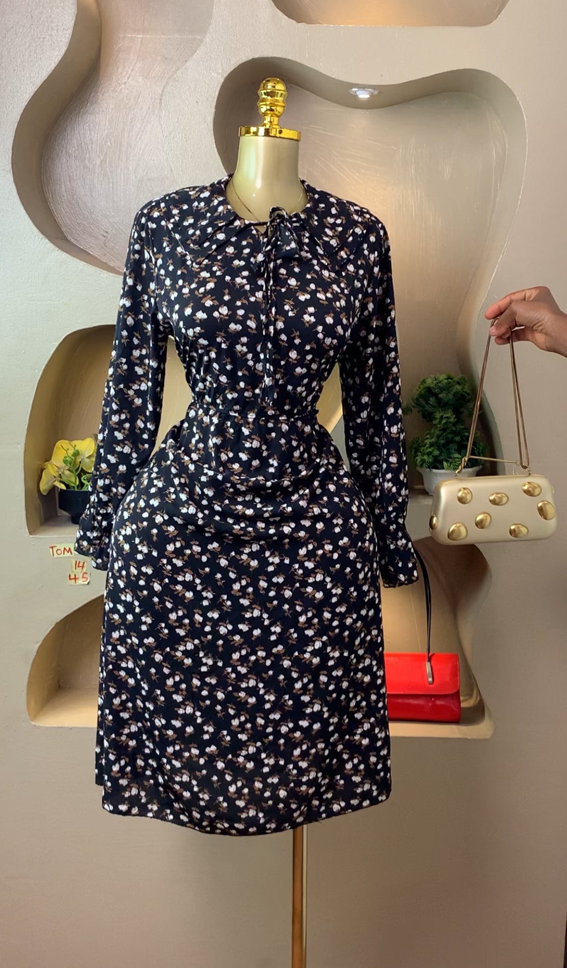 SIZE14 TOM3 Floral DRESS Length45